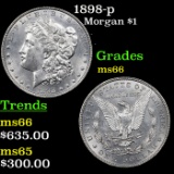 1898-p Morgan Dollar $1 Grades GEM+ Unc