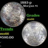 1883-p Morgan Dollar $1 Grades GEM+ Unc