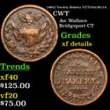 (1863) Variety Bakery F-CT/035/B1/1A Civil War Token 1c Grades xf details