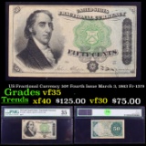 US Fractional Currency 50¢ Fourth Issue March 3, 1863 Fr-1379 Graded vf35 By PMG