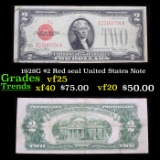 1928G $2 Red seal United States Note Grades vf+