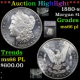 ***Auction Highlight*** 1880-s Morgan Dollar $1 Graded ms66 pl By SEGS (fc)