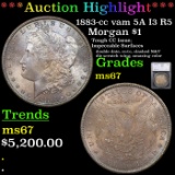 ***Auction Highlight*** 1883-cc vam 5A I3 R5 Morgan Dollar $1 Graded ms67 By SEGS (fc)