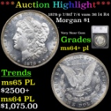 ***Auction Highlight*** 1878-p 7/8tf 7/4 vam 36 I4 R4 Morgan Dollar $1 Graded ms64+ pl By SEGS (fc)