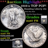 ***Auction Highlight*** 1919-s TOP POP! Standing Liberty Quarter 25c Graded ms67 FH By SEGS (fc)