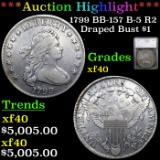 ***Auction Highlight*** 1799 BB-157 B-5 R2 Draped Bust Dollar $1 Graded xf40 By SEGS (fc)