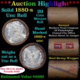 ***Auction Highlight*** Full solid date 1880-s Uncirculated Morgan silver dollar roll, 20 coins (fc)