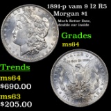 1891-p vam 9 I2 R5 Morgan Dollar $1 Grades Choice Unc