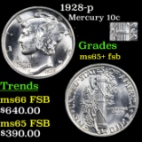 1928-p Mercury Dime 10c Grades GEM+ FSB