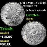 1921-d vam 1AN I3 R5 Morgan Dollar $1 Grades Select Unc