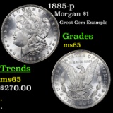 1885-p Morgan Dollar $1 Grades GEM Unc