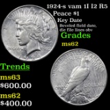 1924-s vam 1I I2 R5 Peace Dollar $1 Grades Select Unc