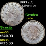 1883 n/c Liberty Nickel 5c Grades GEM+ Unc