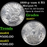 1899-p vam 6 R5 Morgan Dollar $1 Grades Select+ Unc