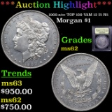 ***Auction Highlight*** 1900-o/cc TOP 100 VAM 12 I5 R5 Morgan Dollar $1 Graded Select Unc By USCG (f