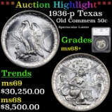 ***Auction Highlight*** 1936-p Texas Old Commem Half Dollar 50c Graded ms68+ By SEGS (fc)