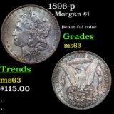 1896-p Morgan Dollar $1 Grades Select Unc