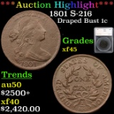 ***Auction Highlight*** 1801 S-216 Draped Bust Large Cent 1c Graded xf45 By SEGS (fc)