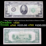 **Star Note** 1934A $20 Green Seal Federal Reserve Note Grades vf+