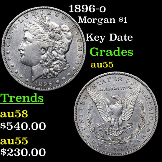 1896-o Morgan Dollar $1 Grades Choice AU