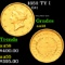 1852 TY I Gold Dollar $1 Grades Choice AU/BU Slider