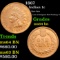 1867 Indian Cent 1c Grades Choice Unc BN