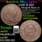 ***Auction Highlight*** 1798 S-185 Draped Bust Large Cent 1c Graded au53 details By SEGS (fc)