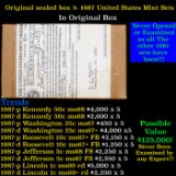 Original sealed box 5- 1987 United States Mint Sets