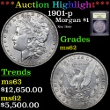 ***Auction Highlight*** 1901-p Morgan Dollar $1 Graded Select Unc By USCG (fc)
