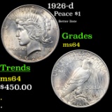 1926-d Peace Dollar $1 Grades Choice Unc