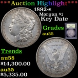 ***Auction Highlight*** 1892-s Morgan Dollar $1 Graded Choice AU By USCG (fc)