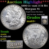 ***Auction Highlight*** 1890-cc vam 3 I4 R4 Morgan Dollar $1 Graded ms63+ By SEGS (fc)