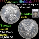 ***Auction Highlight*** 1879-s Rev '78 Top 100 Morgan Dollar $1 Graded ms62 By SEGS (fc)