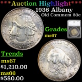 ***Auction Highlight*** 1936 Albany Old Commem Half Dollar 50c Graded ms67 By SEGS (fc)