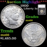***Auction Highlight*** 1900 Liberty Nickel 5c Graded ms66 By SEGS (fc)
