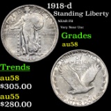 1918-d Standing Liberty Quarter 25c Grades Choice AU/BU Slider