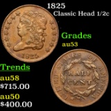 1825 Classic Head half cent 1/2c Grades Select AU