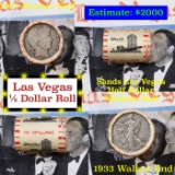 ***Auction Highlight*** Old Casino 50c Roll $10 Halves Las Vegas Casino Sands 1933 Walker & 1907 Bar