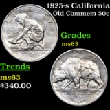 1925-s California Old Commem Half Dollar 50c Grades Select Unc