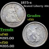 1875-s Twenty Cent Piece 20c Grades vf++