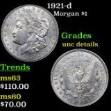 1921-d Morgan Dollar $1 Grades Unc Details