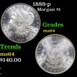 1889-p Morgan Dollar $1 Grades Choice Unc