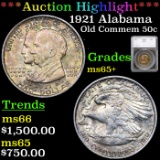 ***Auction Highlight*** 1921 Alabama Old Commem Half Dollar 50c Graded ms65+ By SEGS (fc)