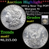 ***Auction Highlight*** 1902-p Near Top POP! Morgan Dollar $1 Graded ms67 By SEGS (fc)