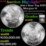 ***Auction Highlight*** 1881-s Near Top POP! Morgan Dollar $1 Graded ms68+ By SEGS (fc)