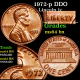 1972-p DDO Lincoln Cent 1c Grades Choice Unc BN