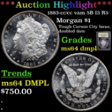 ***Auction Highlight*** 1883-cc /cc vam 5B I3 R5 Morgan Dollar $1 Graded Choice Unc DMPL By USCG (fc