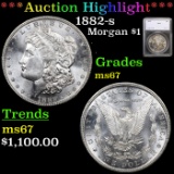 ***Auction Highlight*** 1882-s Morgan Dollar $1 Graded ms67 By SEGS (fc)