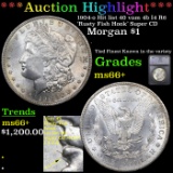 1904-o Hit list 40 vam 4b I4 R6 'Rusty Fish Hook' Super CD Morgan $1 Graded ms66+ By SEGS