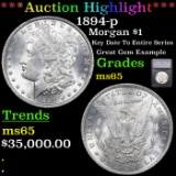 ***Auction highlight*** 1894-p Morgan Dollar $1 Graded ms65 By SEGS (fc)